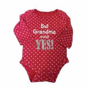 Kidgets Red and Pink Polka Dot Bodysuit size 0-3 months